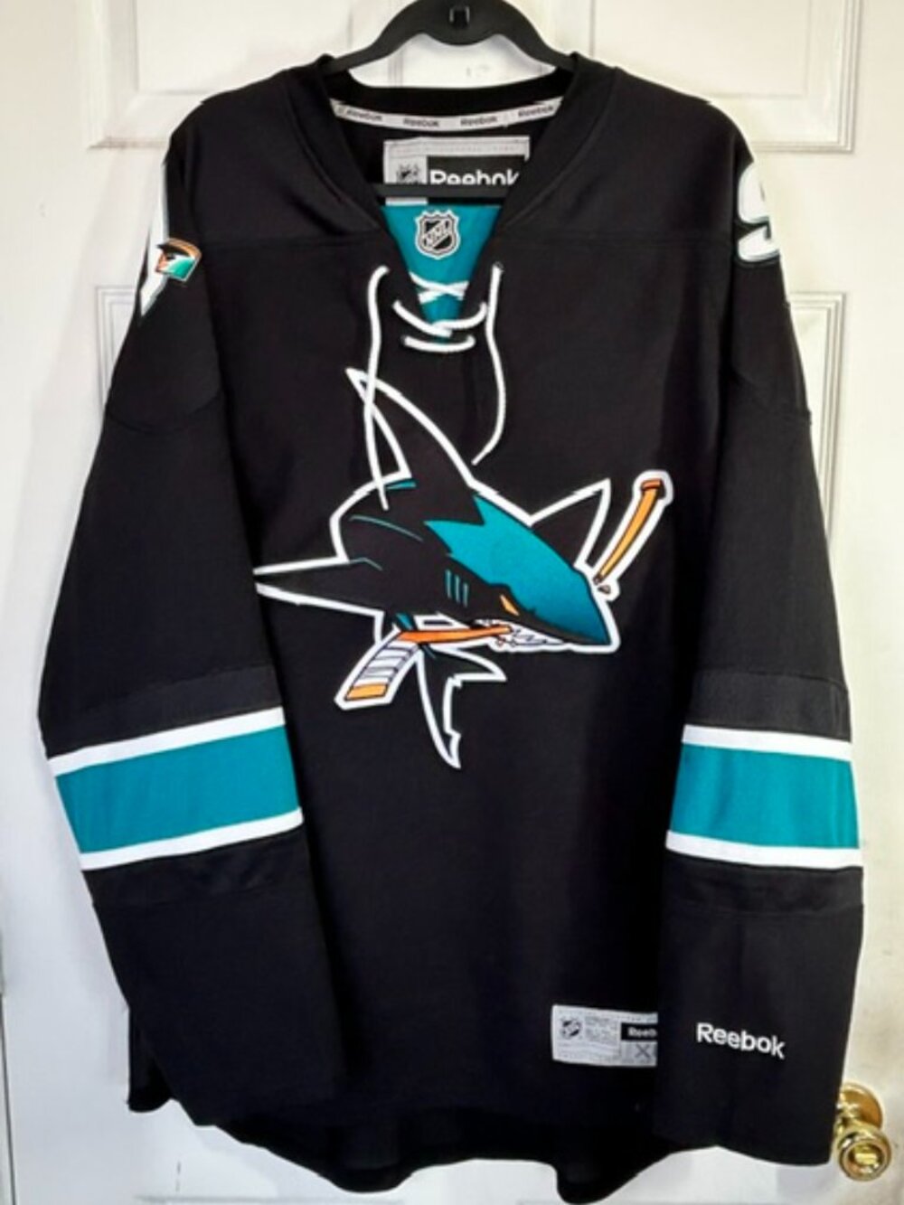 San Jose Sharks Team Black Jersey from Reebok - XL